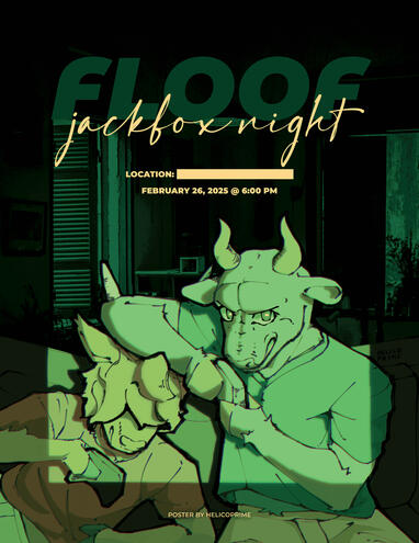 Poster for FLOOF's Jackbox Night